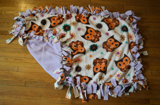 Owl Tie Blanket